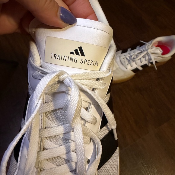 adidas White and Black Athletic Sneakers - Picture 4 of 7